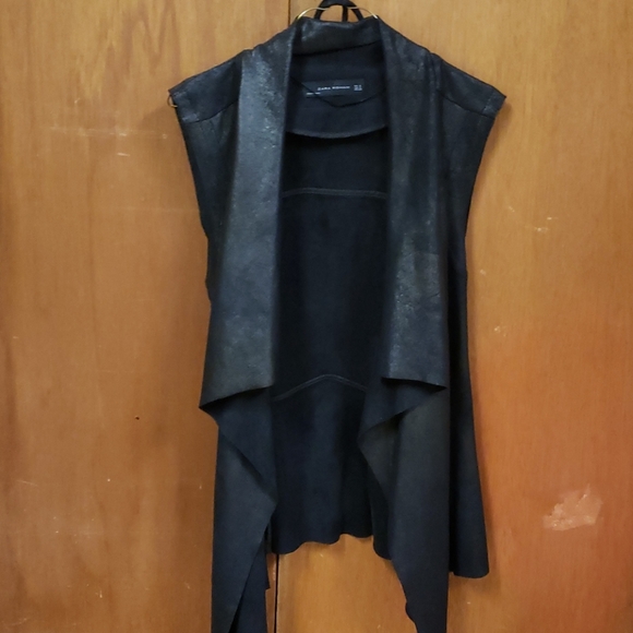 NWOT Zara Faux Suede Vest - Picture 3 of 6
